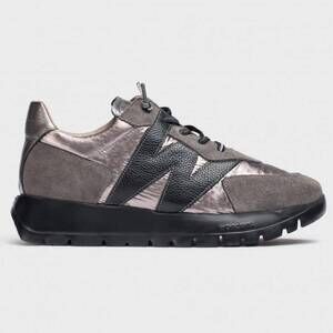 NEW WONDERS women's a-2464 trend shoes in gray metallic